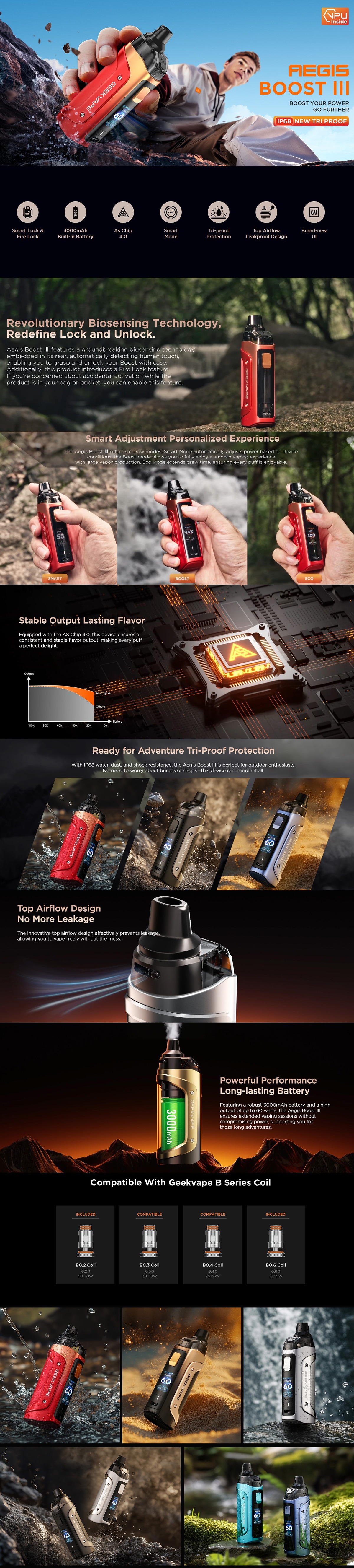 Geekvape Aegis Boost 3 60W 3000mAh 5ml