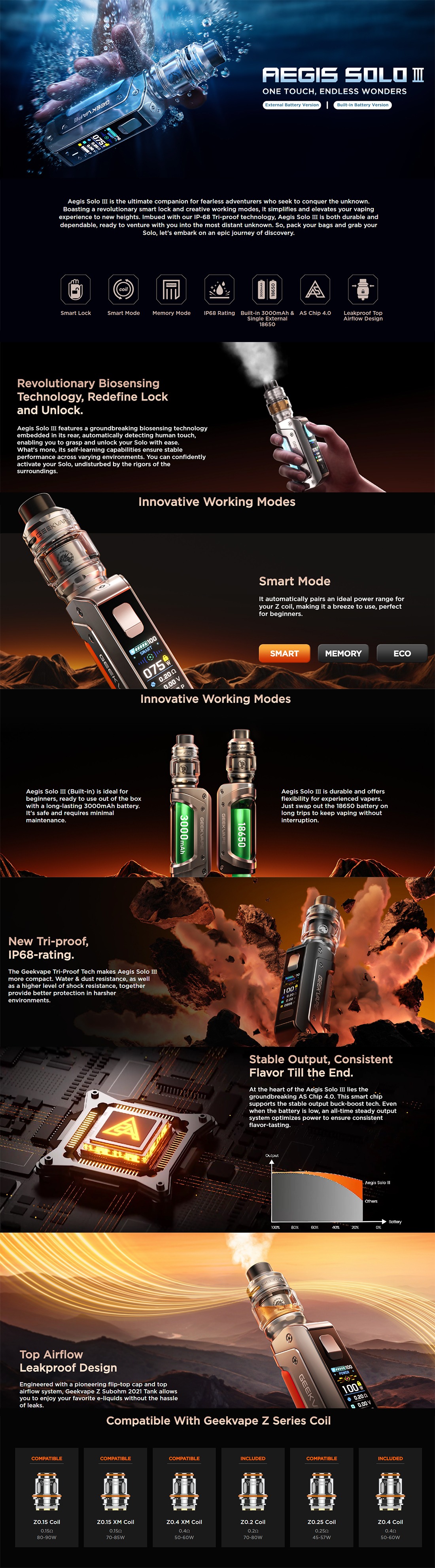 GeekVape Aegis Solo 3 100W Kit 5.5ml