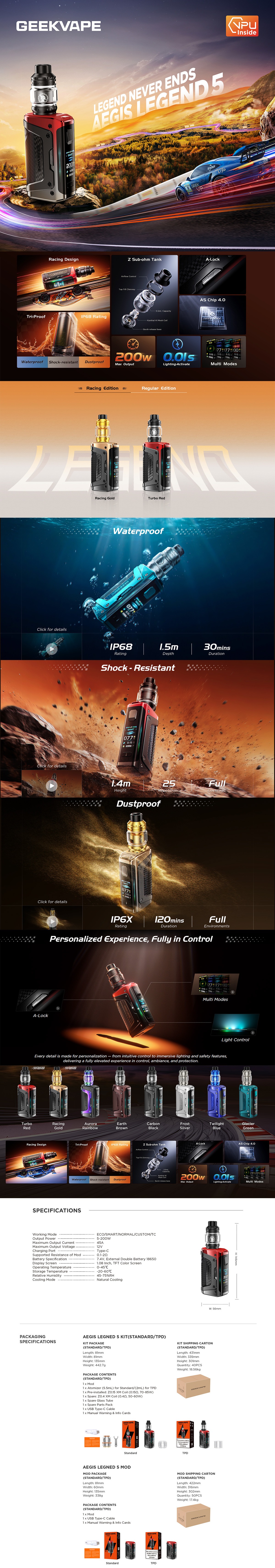 GeekVape Legend 5 200W Kit