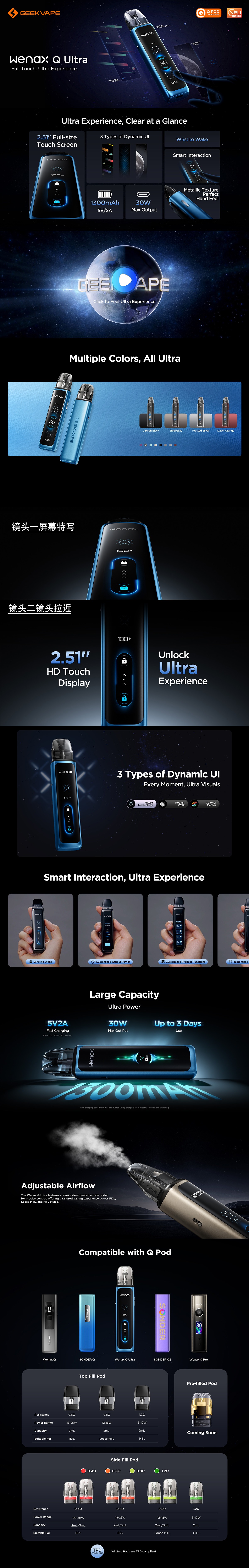 GeekVape Wenax Q Ultra Pod Kit 1300mAh 3ml