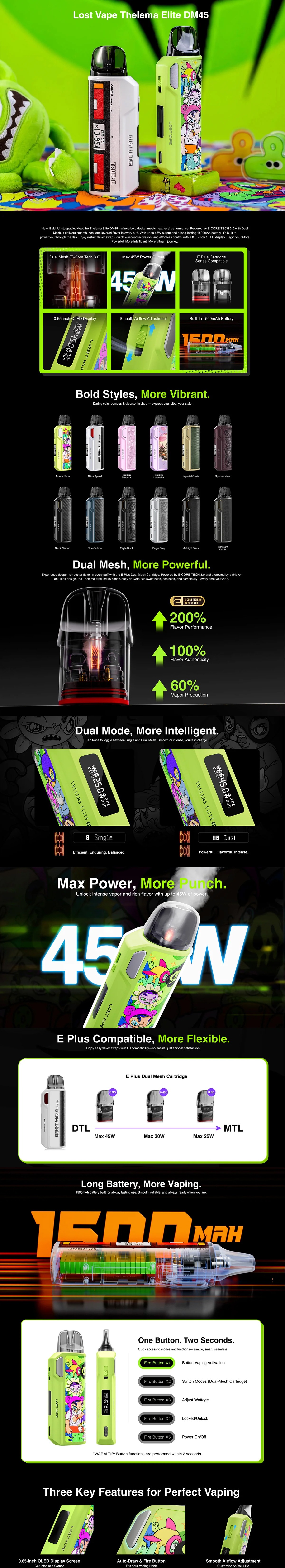 Lost Vape Thelema Elite DM45 1500mAh 45W 3ml