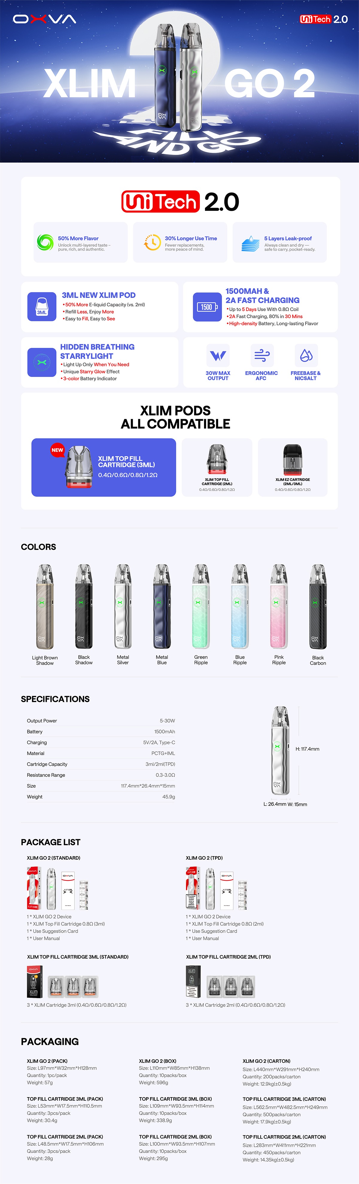 OXVA XLim Go 2 1500mAh 3ml