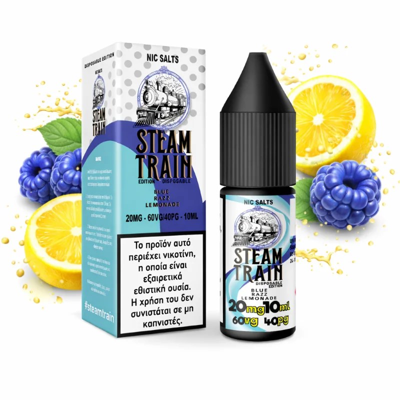 Steam Train - Disposable Edition Blue Razz Lemonade Nic Salt 20mg 10ml